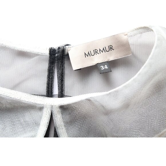 MURMUR Maid Transparent Outfit Roleplay / FR 34 / XS / Black White Mesh Lingerie - Picture 8 of 9